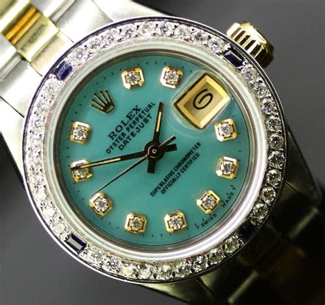 ladies rolex diamond sapphire bezel|rolex lady datejust bezel.